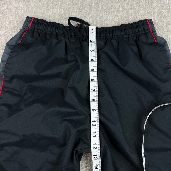 DIESEL Black Track Parachute Pants Joggers Mens Medium Athletic Y2K Baggy Luxury - Picture 5 of 7